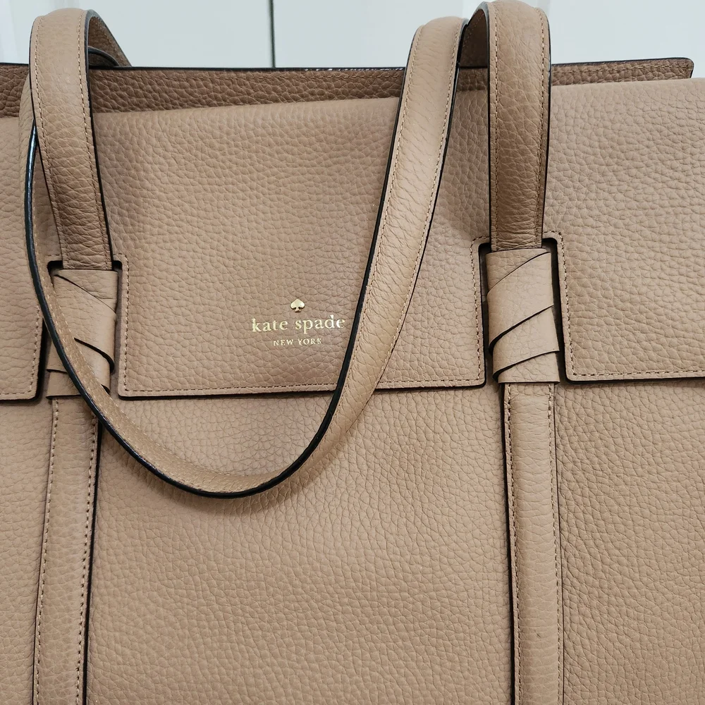 Kate Spade Daniels  Drive Abigail Pebbled Leather Tote - Neutral Hazel - Picture 4 of 7